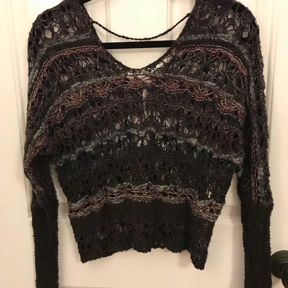 Free People Knit Crop Sweater